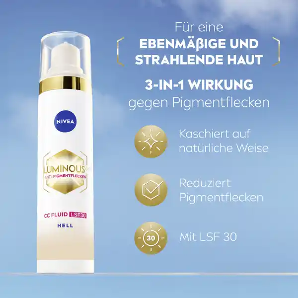 CC Fluid Luminous630° Anti-Pigmentflecken LSF 30 mittel