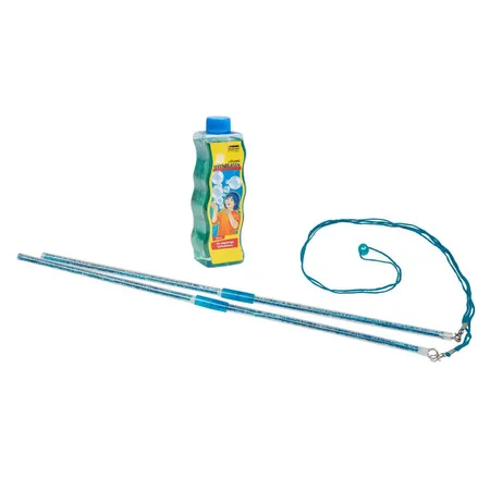 Idena Mega-Seifenblasen-Set, 2 Stäbe, inkl. 354 ml Seifenlösung