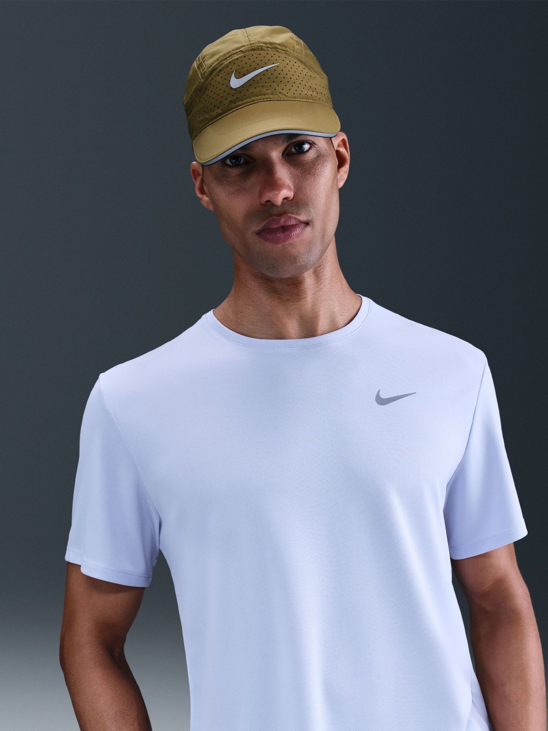 Ghost Blauw - Nike Dri-FIT Miler hardloop-T-shirt