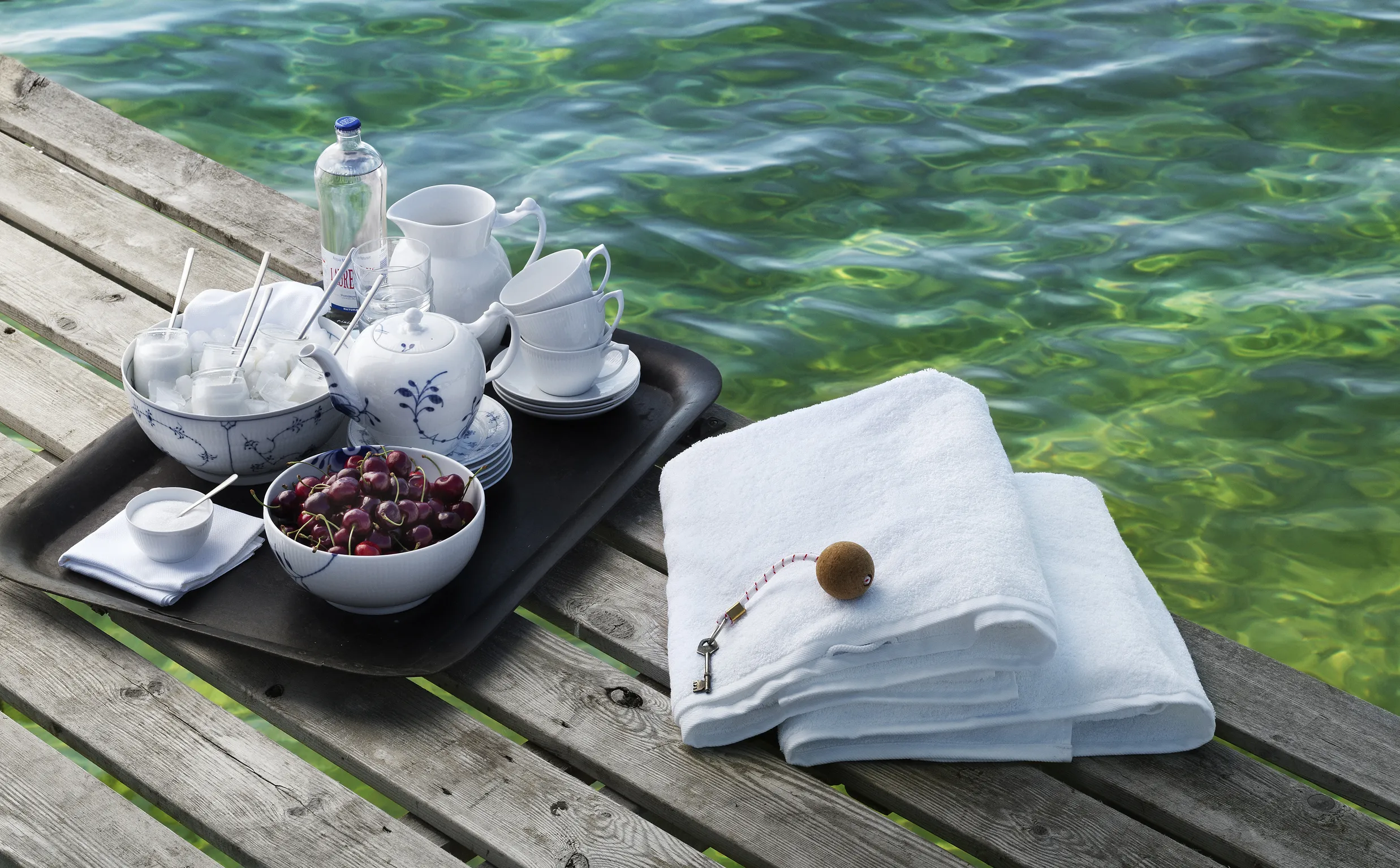 Royal Copenhagen Hvid Riflet Kande