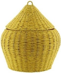 Van der Leeden plantenmand Bibi geel D 34 H 38 cm
