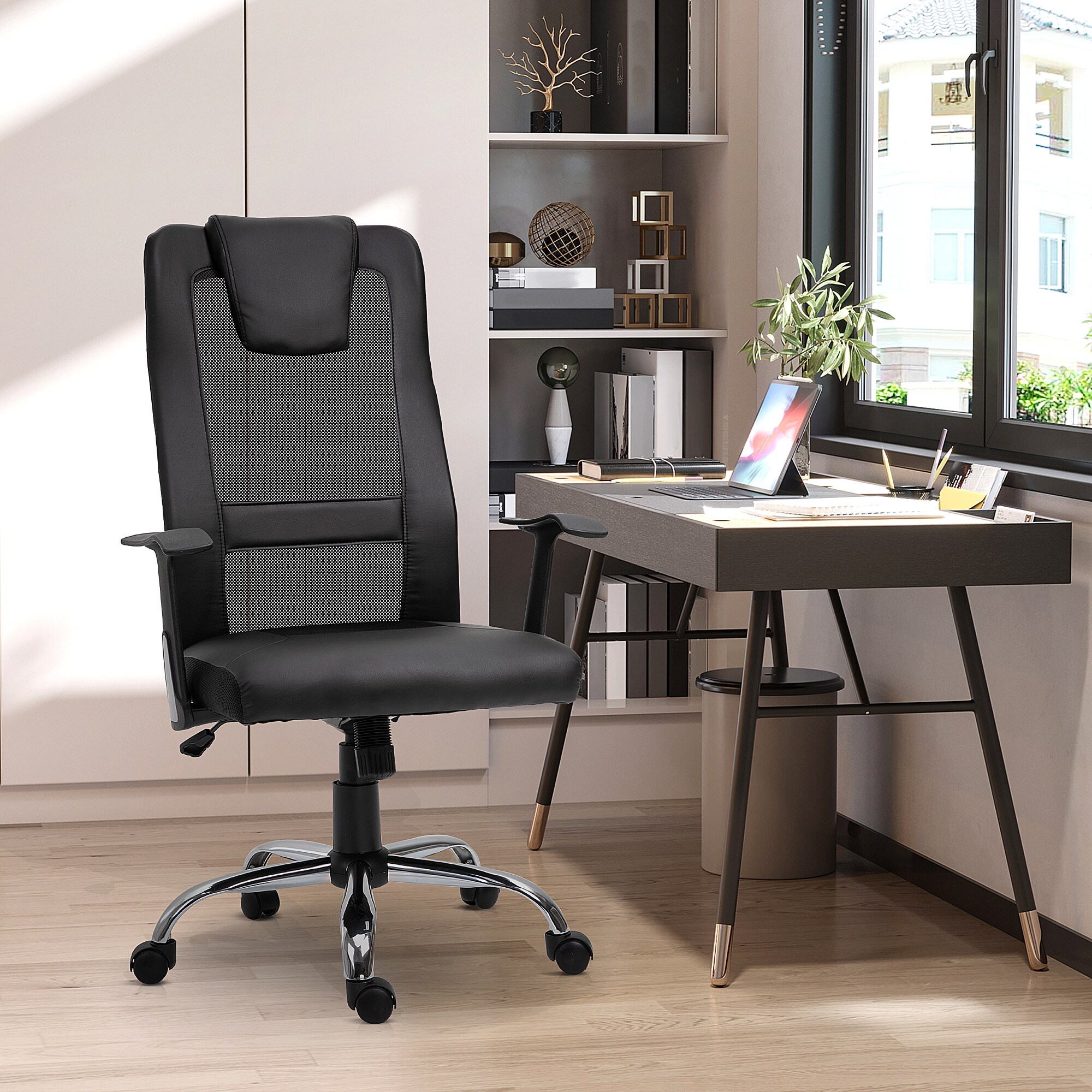 Vinsetto Bürostuhl ergonomisch 51 x 60,8 x (112-122) cm (LxBxH)