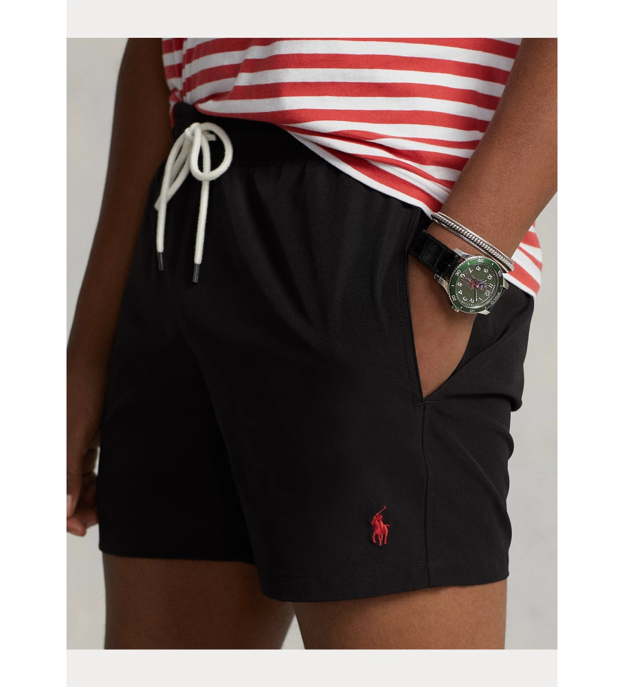 Calção de banho Ralph Lauren Traveler preto tipo bermuda