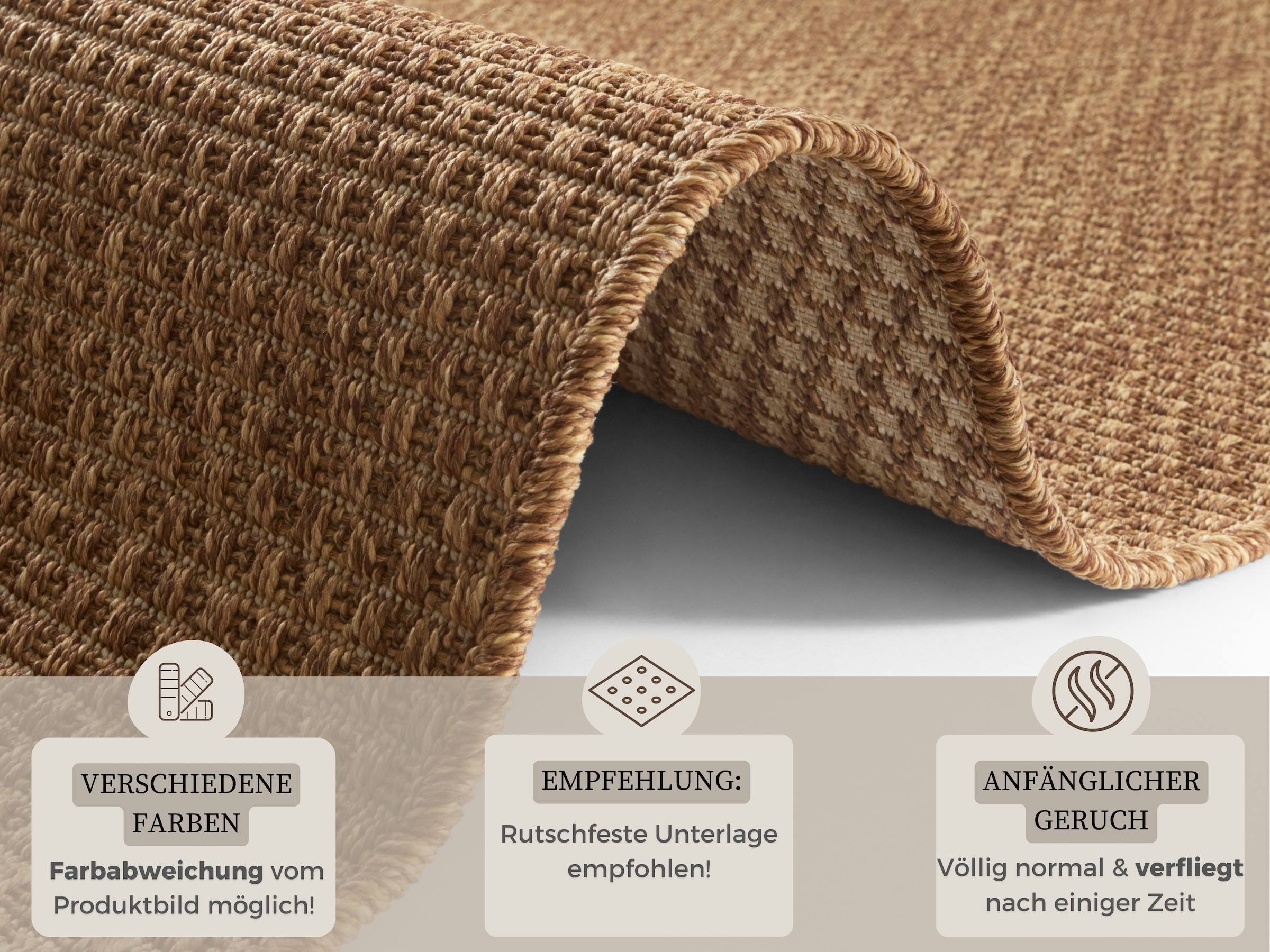 HANSE Home Läufer »Nature 600« rechteckig 5 mm Höhe Flachgewebe, In- & Outdoor, Rutschfest, Flur, Küche, Garten, Terrasse
