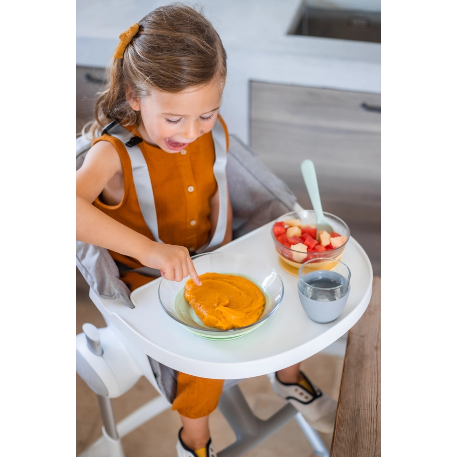 BEABA® Geschirrset aus Glas, gelb ab dem 4. Monat