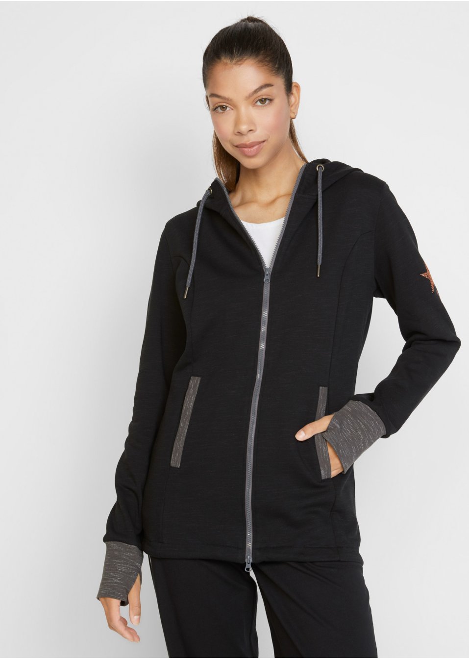 Veste sweat à capuche, manches longues