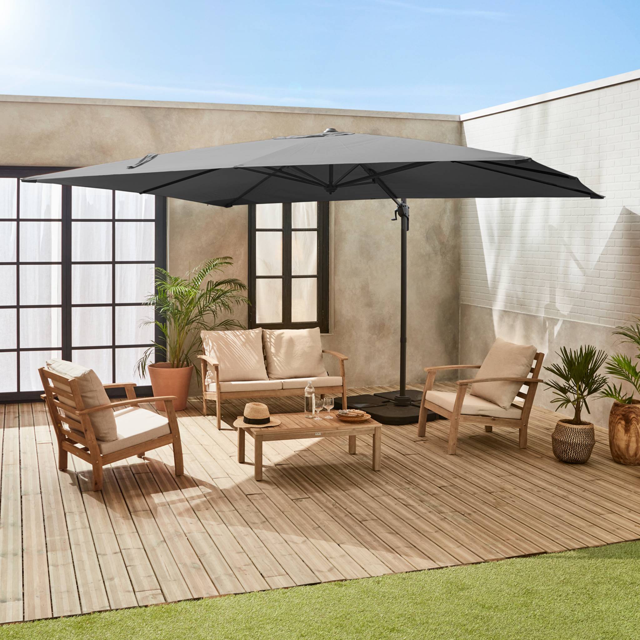 sweeek - Rechthoekige zweefparasol 3x4 m â Antibes
