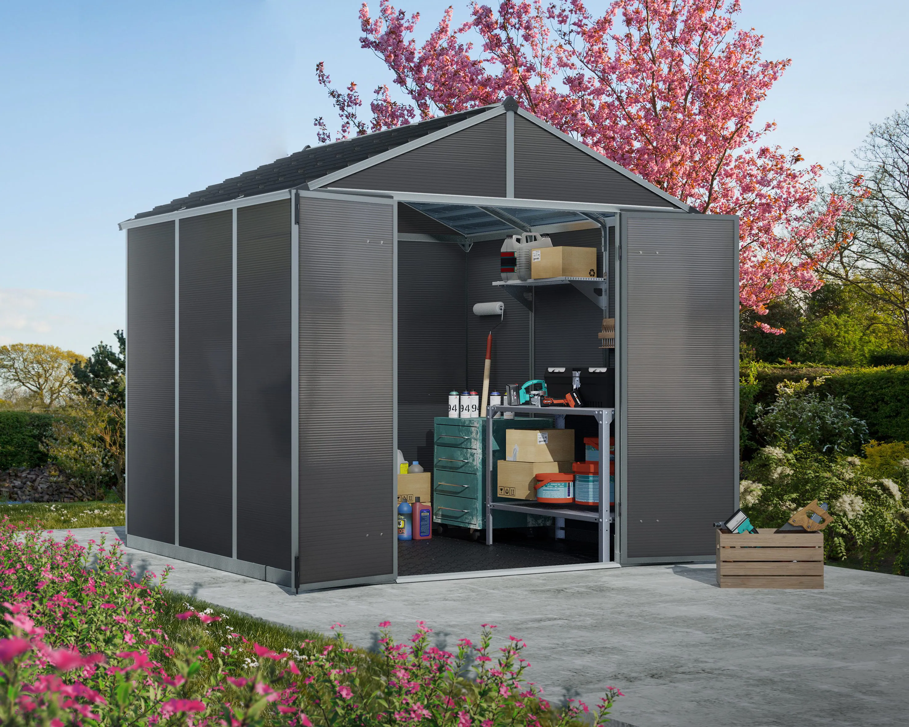 Canopia Rubicon Gerätehaus, anthrazit 228x237x235 cm