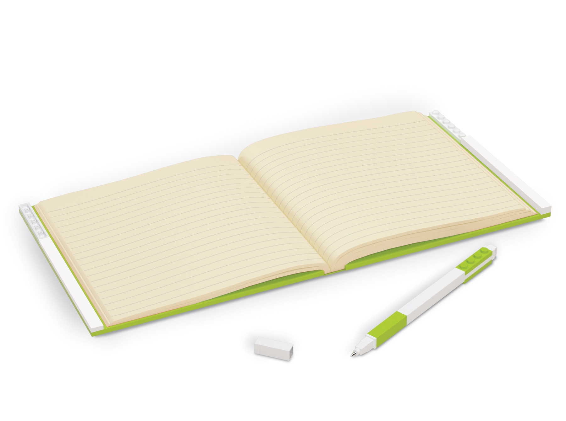 Caderno e caneta de tinta gel – verde limão 5007242