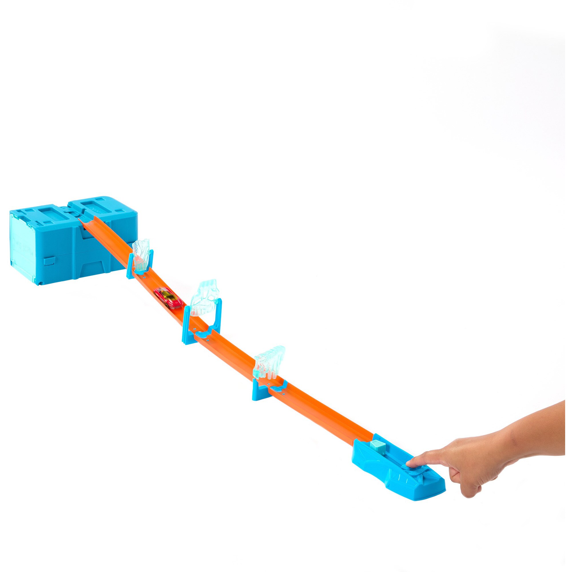 Mattel Rennbahn Track Builder Ice Crash Pack