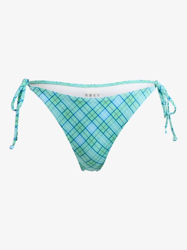 Printed Essentials Tanga High Leg Bas de bikini échancré Vert Femme