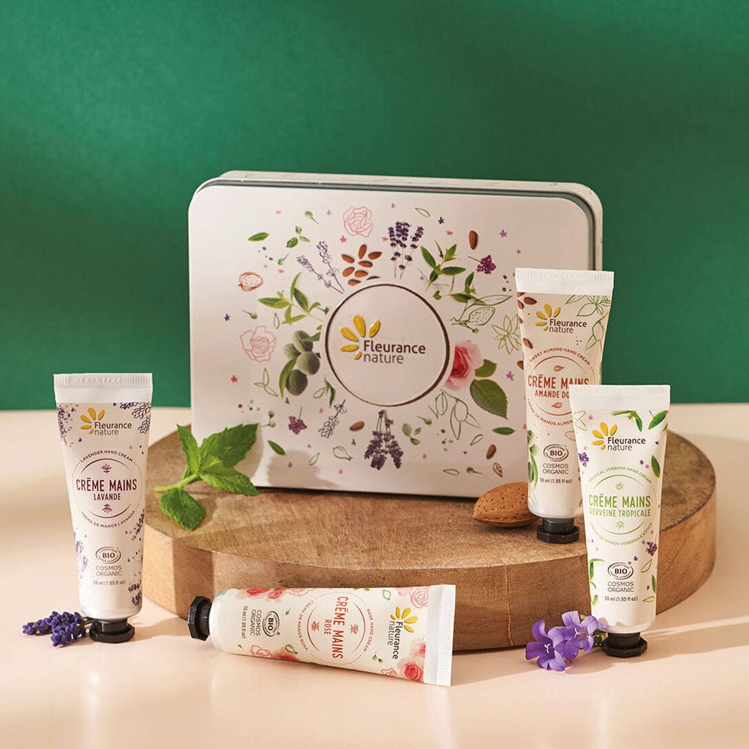 Fleurance nature  Set of 4 Hand Creams, Beige