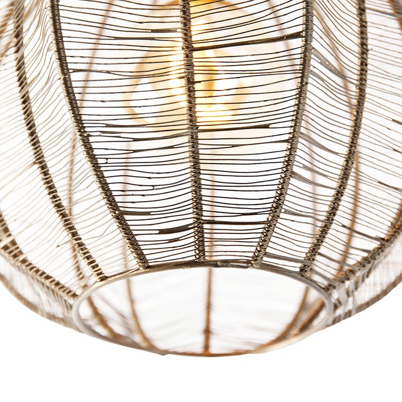 Industriële plafondlamp brons met zwart - Dong