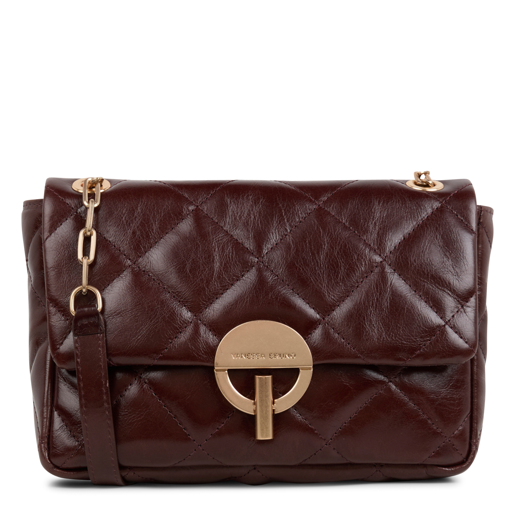GRAND MOON - Sac bandoulière en cuir | Marron