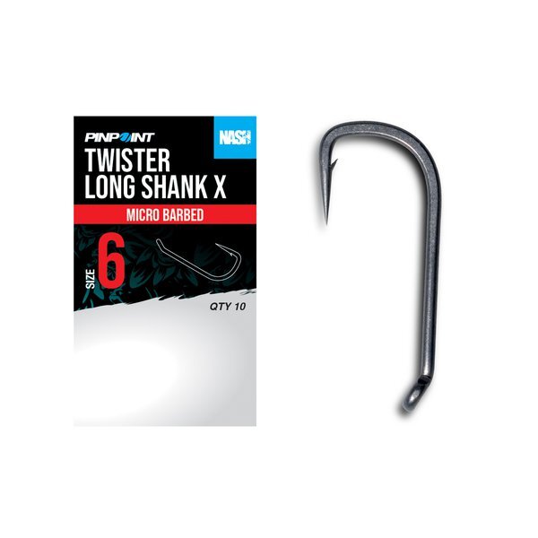 Hameçons Carpe Nash Twister Long Shank X (10pcs)