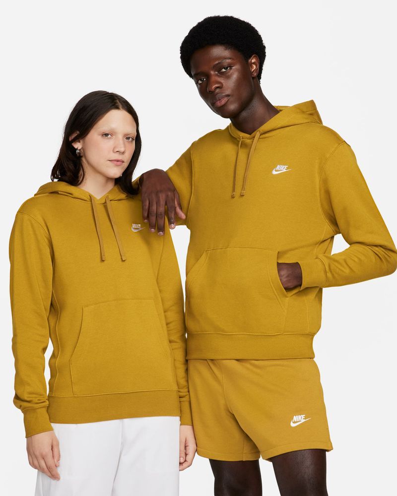 Sweat à capuche Nike Sportswear Club Fleece Jaune Moutarde pour homme