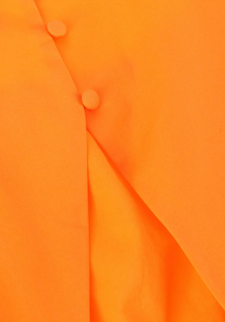 SCOTCH & SODA oranje scotch & soda mini jurk voluminous tape detail dress