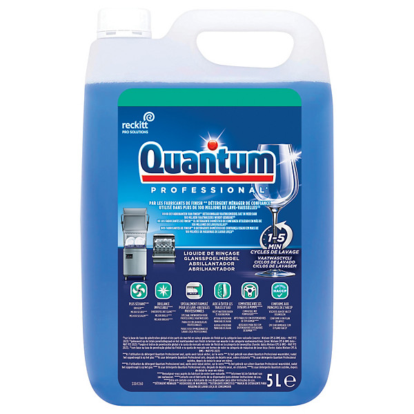 Liquide de rinçage lave-vaisselle cycle court Quantum Professional 5 L