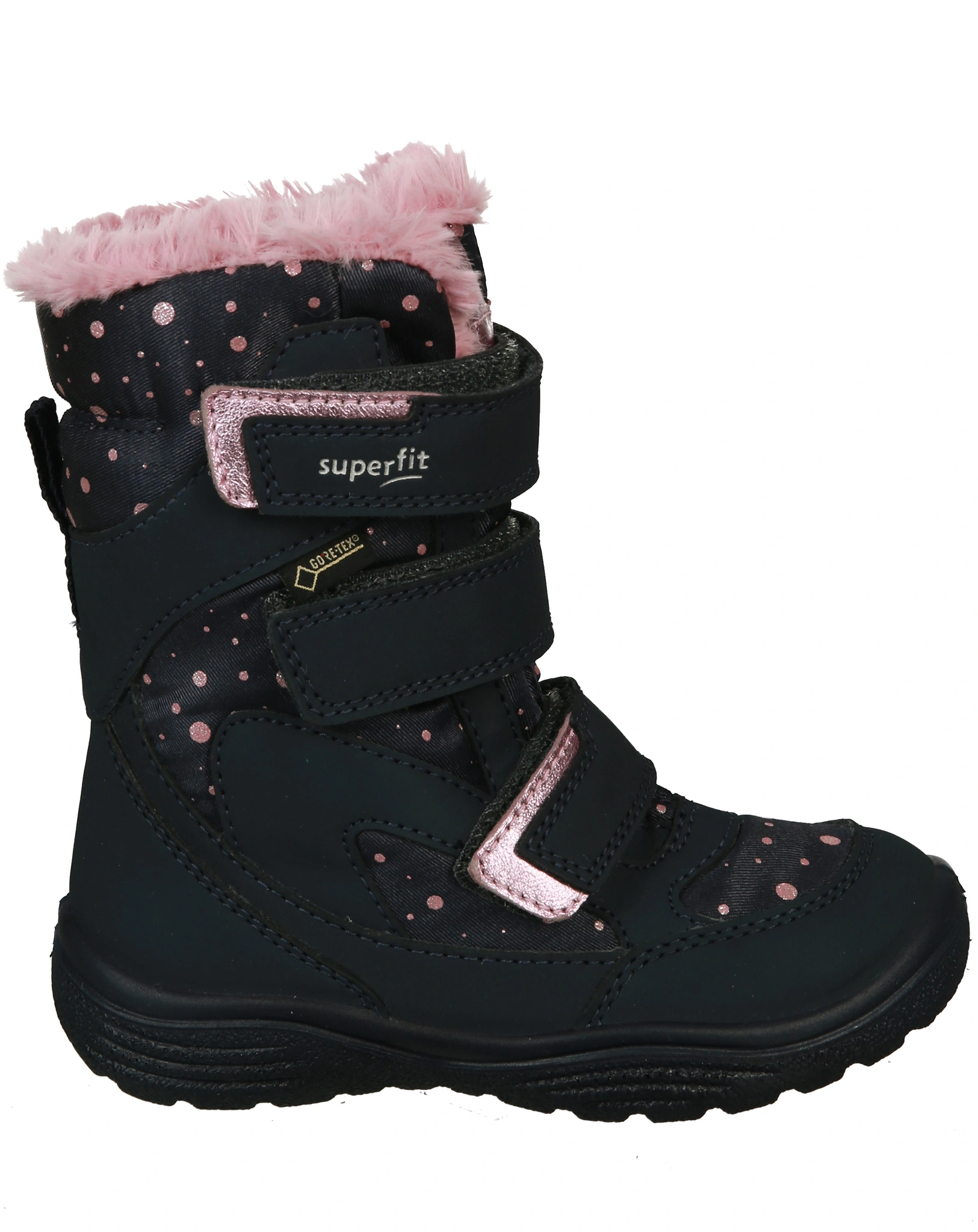 Klett-Stiefel CRYSTAL - DOTS in blau/rosa