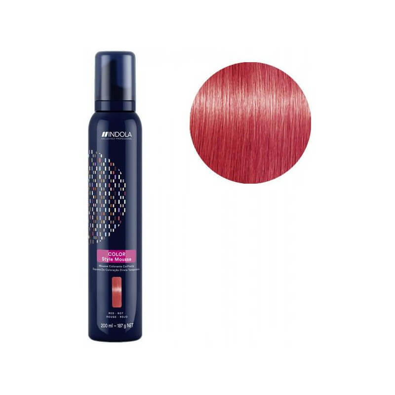 Mousse colorante coiffante rouge Indola 200ML