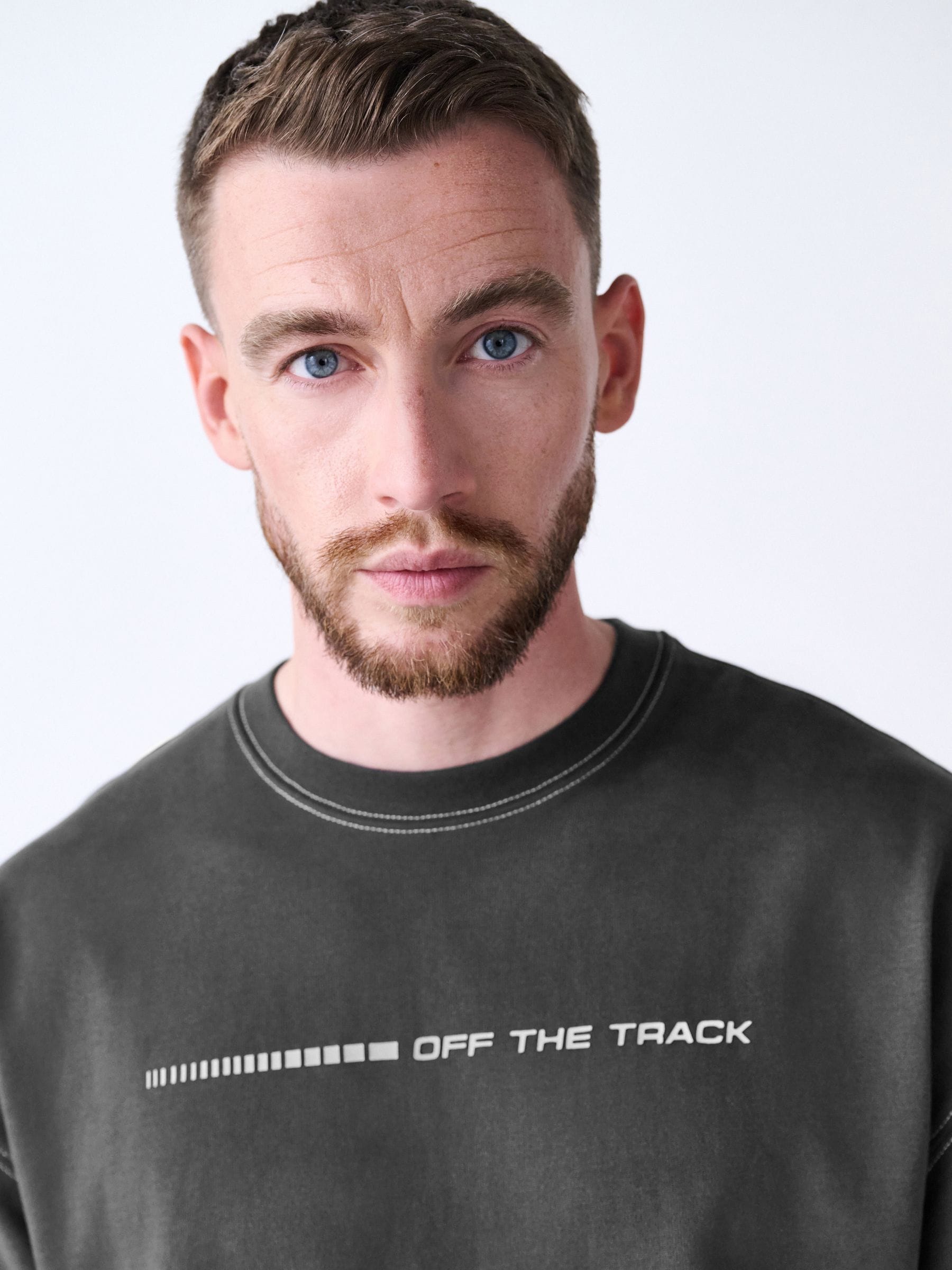 Grijs - Relaxed fit - Zwaar T-shirt met grafische print