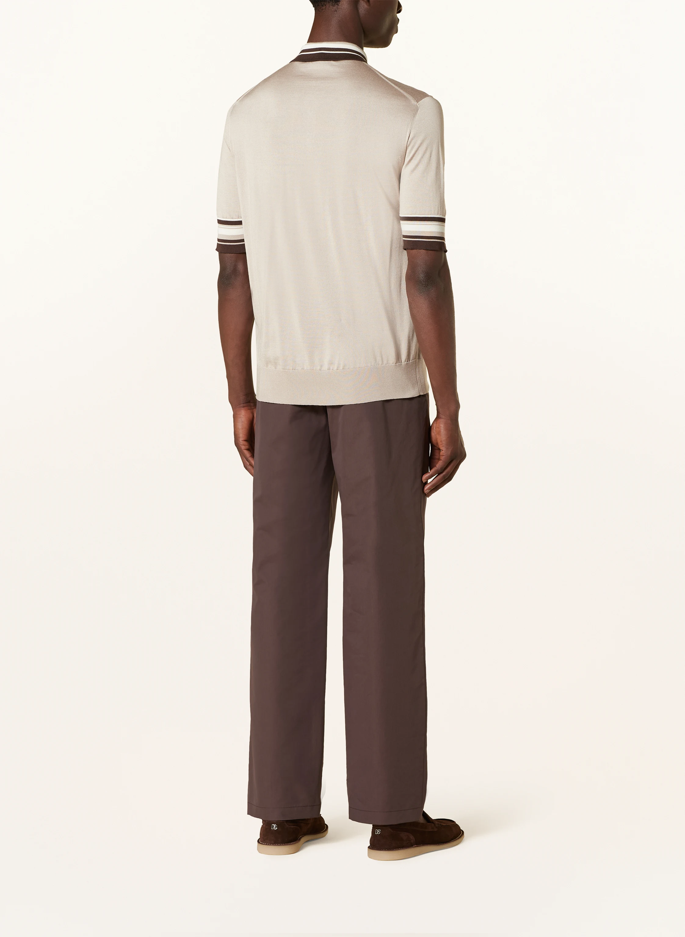 DOLCE & GABBANA Strick-Poloshirt aus Seide