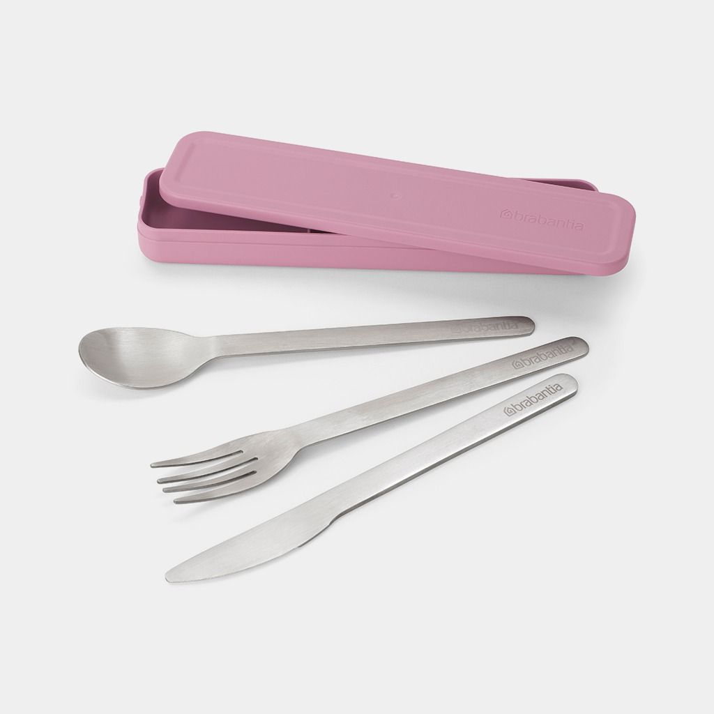 Make & Take Bestekset, 3-delig (mes, vork en lepel) - Lilac Pink