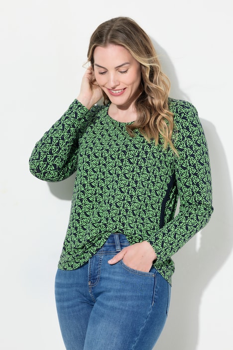 T-Shirt, Rundhals, Langarm, OEKO-TEX Made in Green