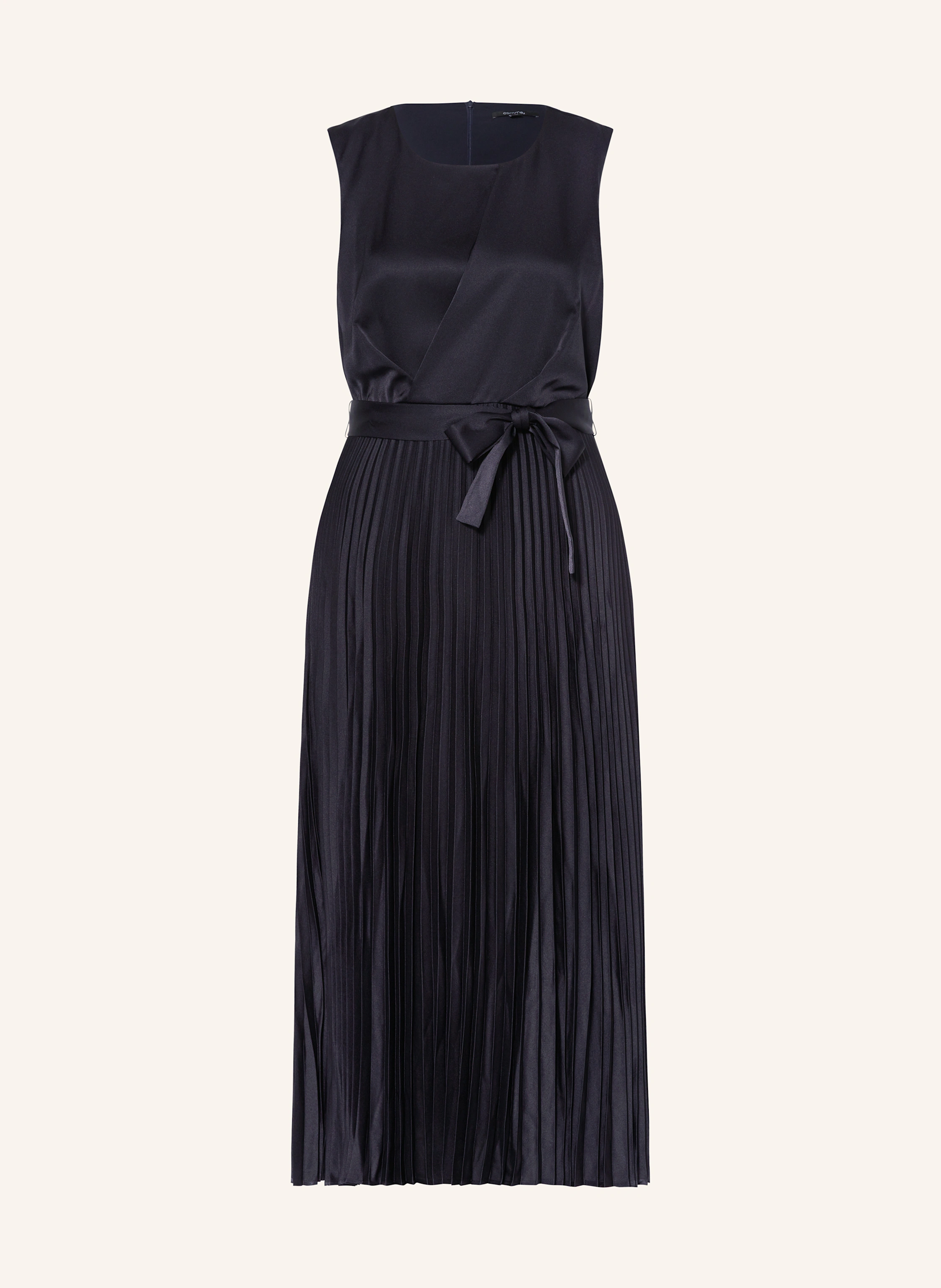 comma Plisseekleid aus Satin
