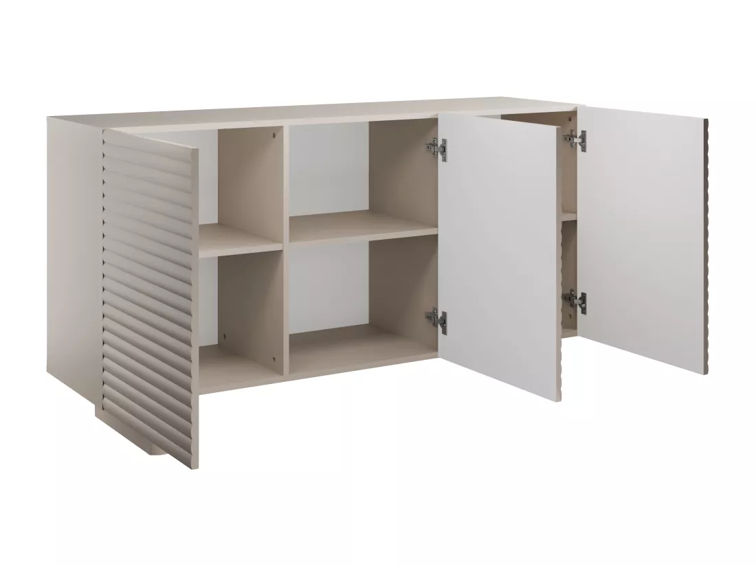 Buffet avec 3 portes en MDF - Beige - LUDIMA
