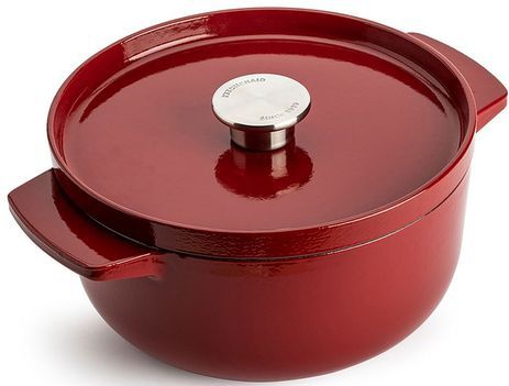 KitchenAid braadpan 22cm - geëmailleerd gietijzer - keizer rood - rond