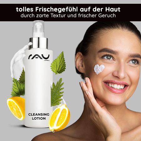 RAU Cosmetics Cleansing Lotion - Make-Up Entferner & Gesichtsreiniger mit Brennnessel Extrakt