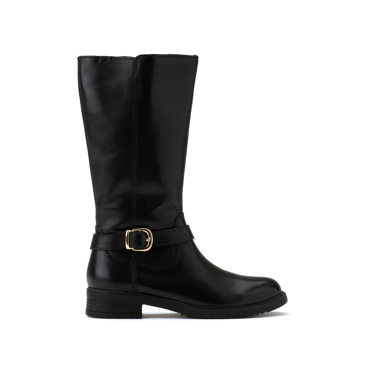 COLEÇÃO LA REDOUTE<br>Botas de montaria em couro com zíper