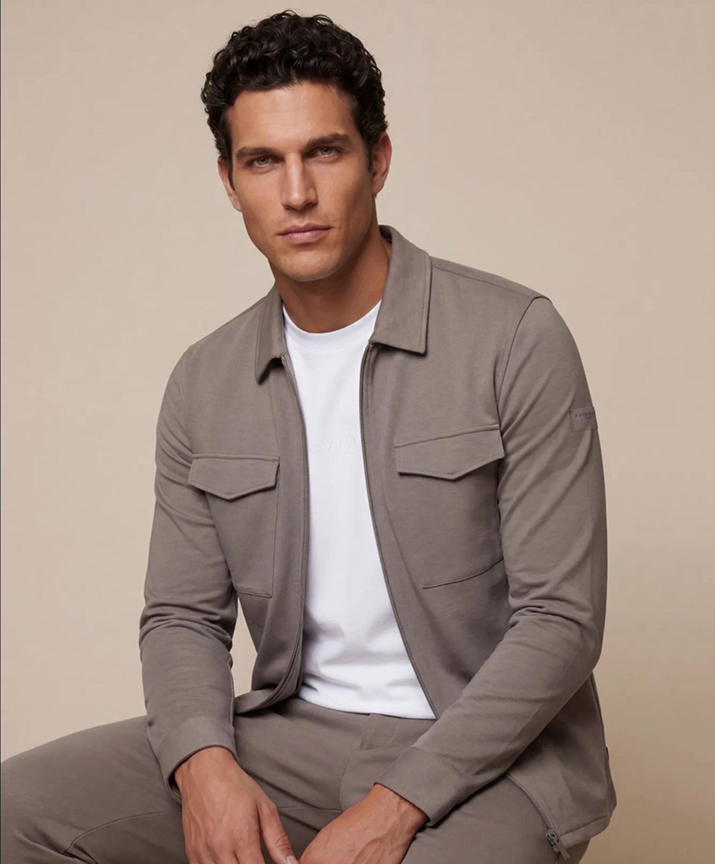 Cavallaro Napoli Heren overshirt beige