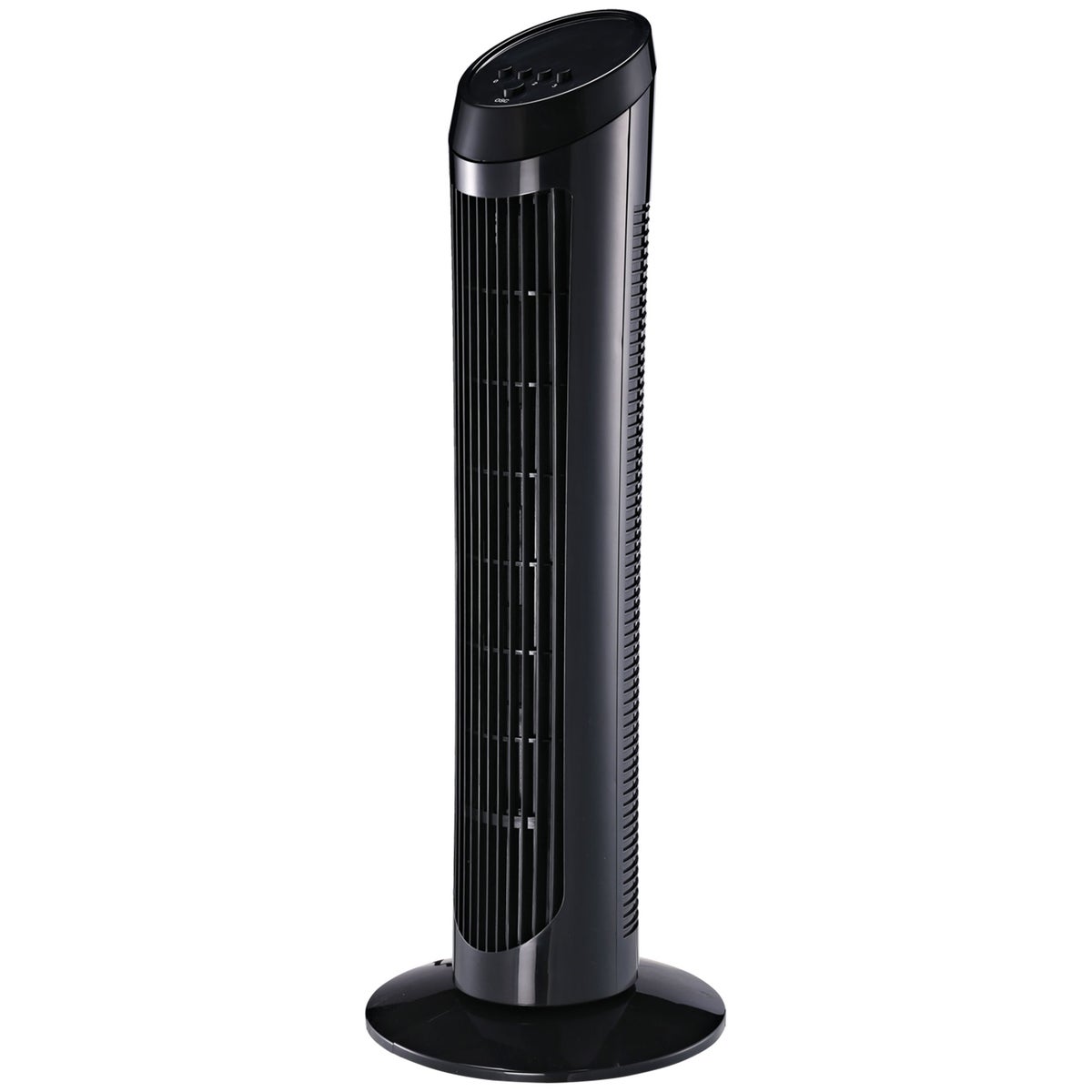 HOMCOM 45W torenventilator, stil, 3 snelheidsstanden, 70° oscillatie, ABS, zwart, Ø27 x H75 cm