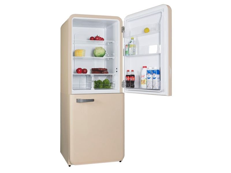 Kibernetik Kühl-Gefrierkombination KSTK401 Beige, Rechts Kombigerät mit Kühlschrank und Gefrierschrank