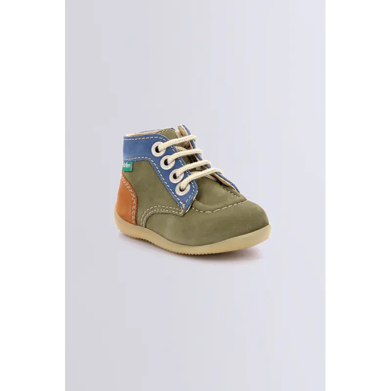 Bonzip Kaki fonce BOTTILLONS Cuir Garçon