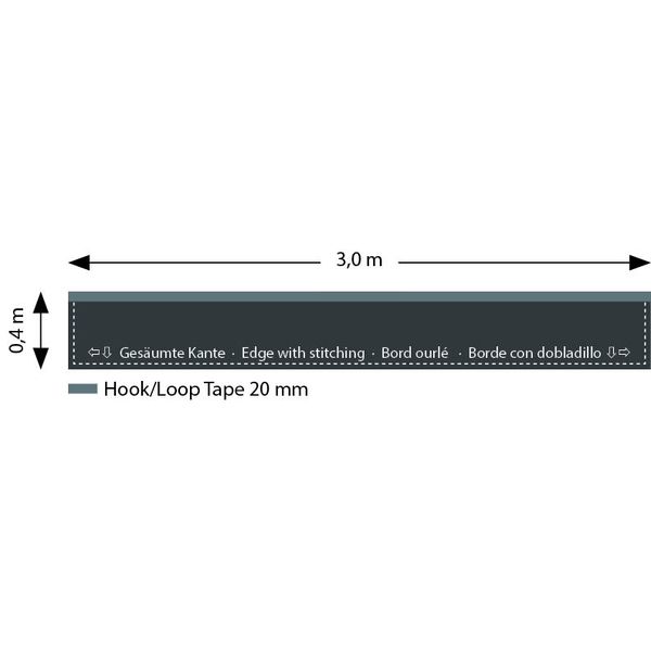 Stairville Skirt 160g/m² 3.0x0.4m Bk