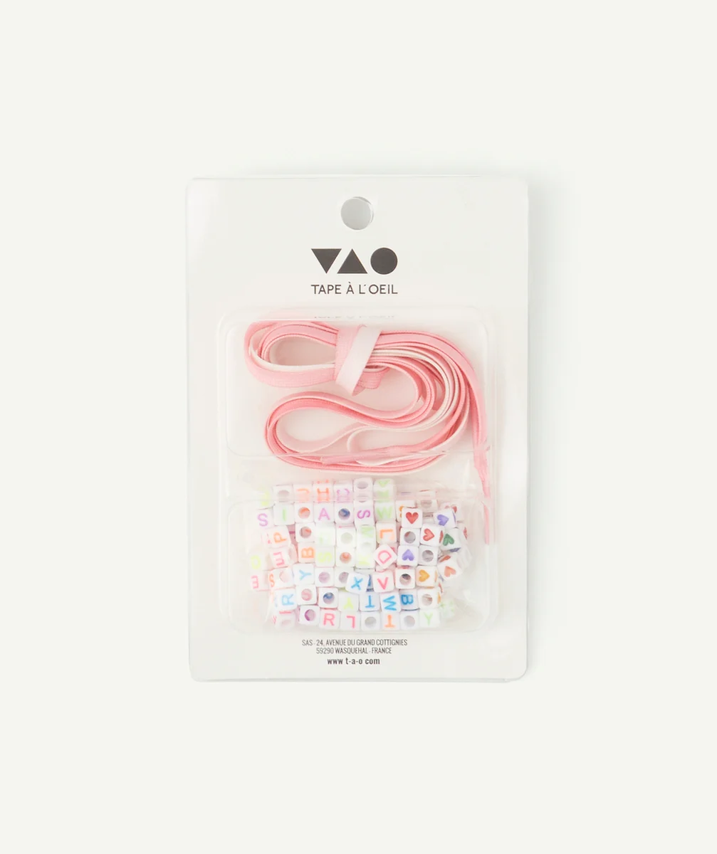 LACETS ROSES PERSONNALISABLES AVEC PERLES
