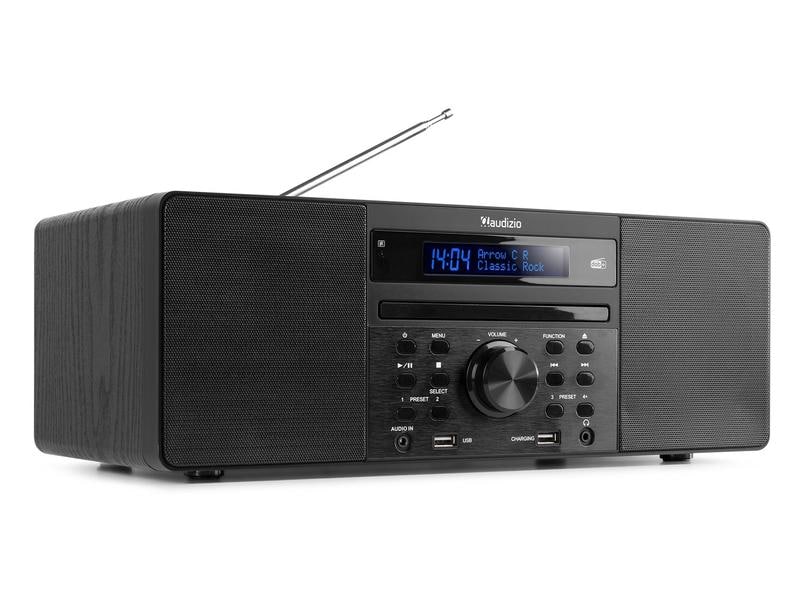 Audizio Radio/CD-Player Prato Schwarz DAB  Radio mit CD-Player