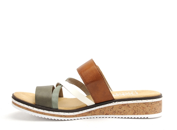 Rieker mules et sabots plats femme v3652 multicolore
