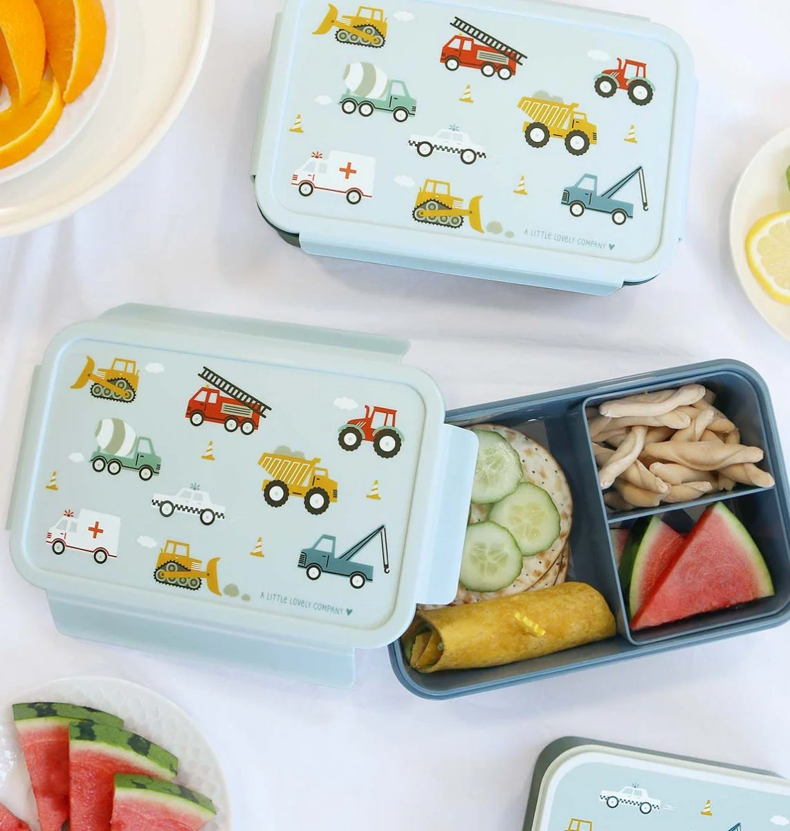 A little lovely company A Little Lovely Company Bento lunchbox Voertuigen