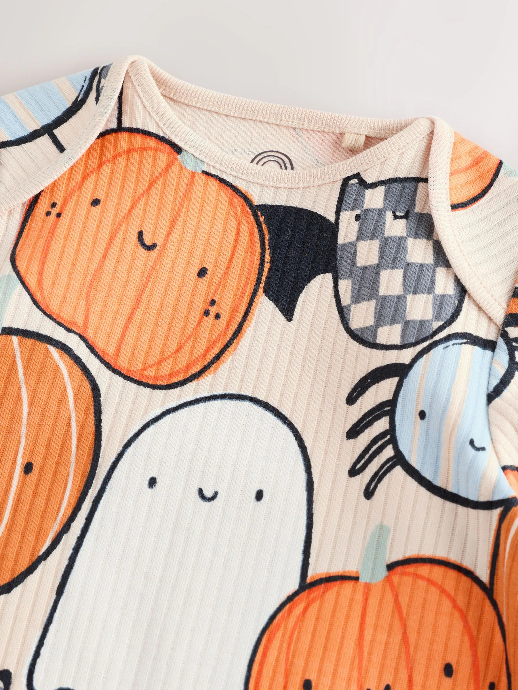 Oranje - Halloween-romper met lange mouwen voor baby's