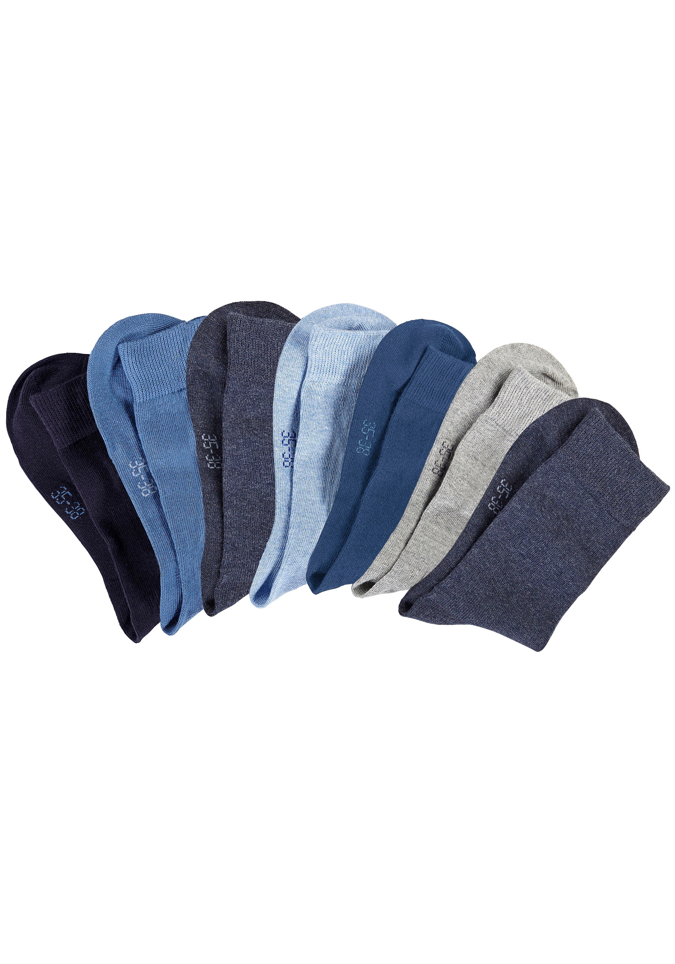 Lavana Basicsocken Packung, 7 Stk. tlg. mit druckfreiem Bündchen