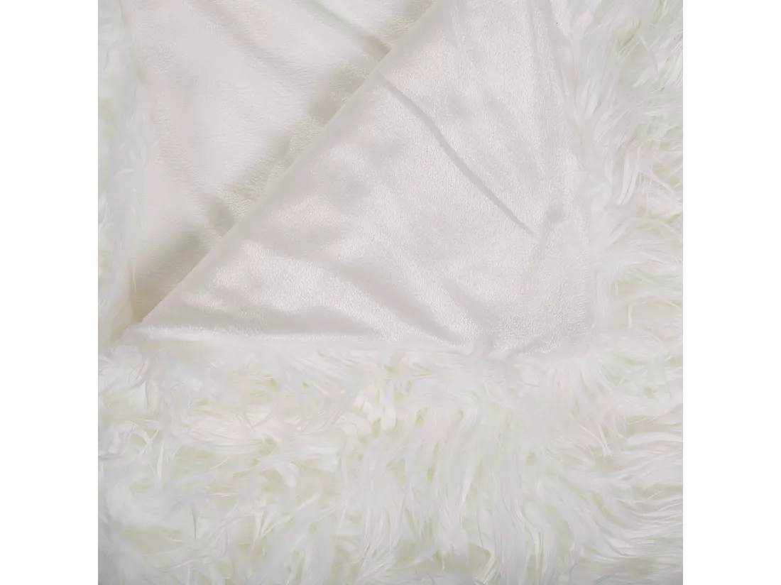 Couvre-lits DELICE Tissu 200 x 220 cm Blanc