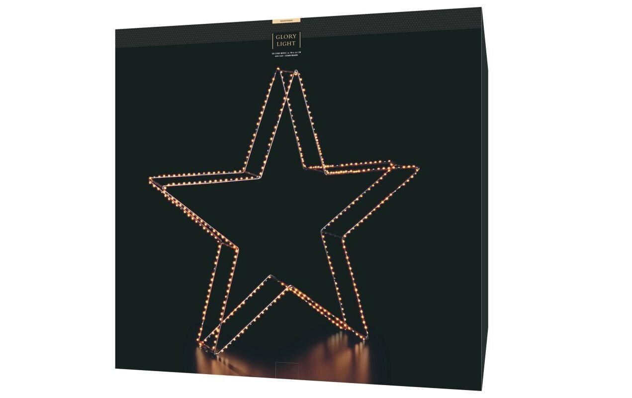Dekolicht 3D Stern Nero, Ø 78 cmLED Weihnachtsdekoration für den Innen- und Aussenbereich