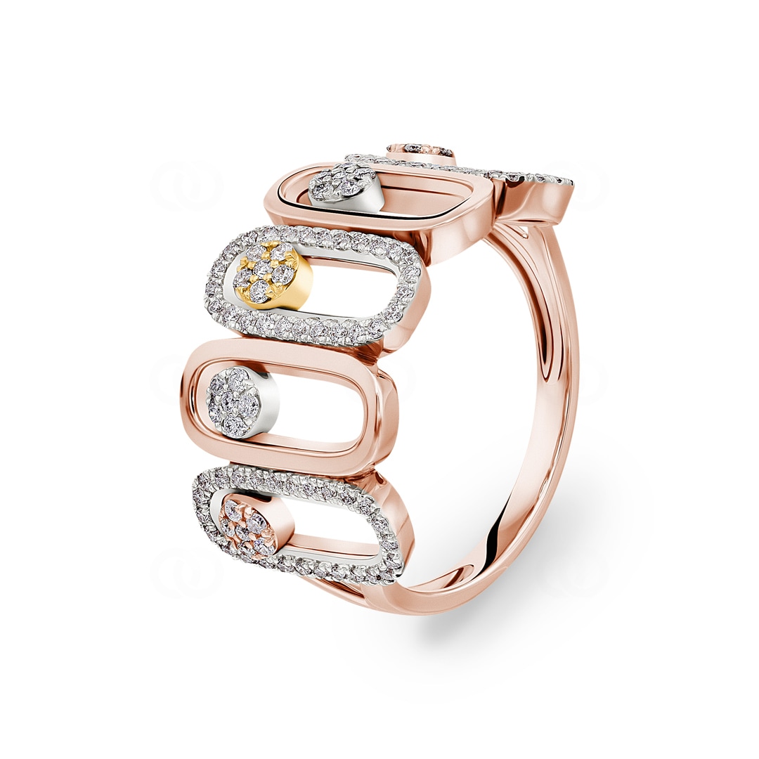 0.37 Karat Diamantring 750/18 K Roségold