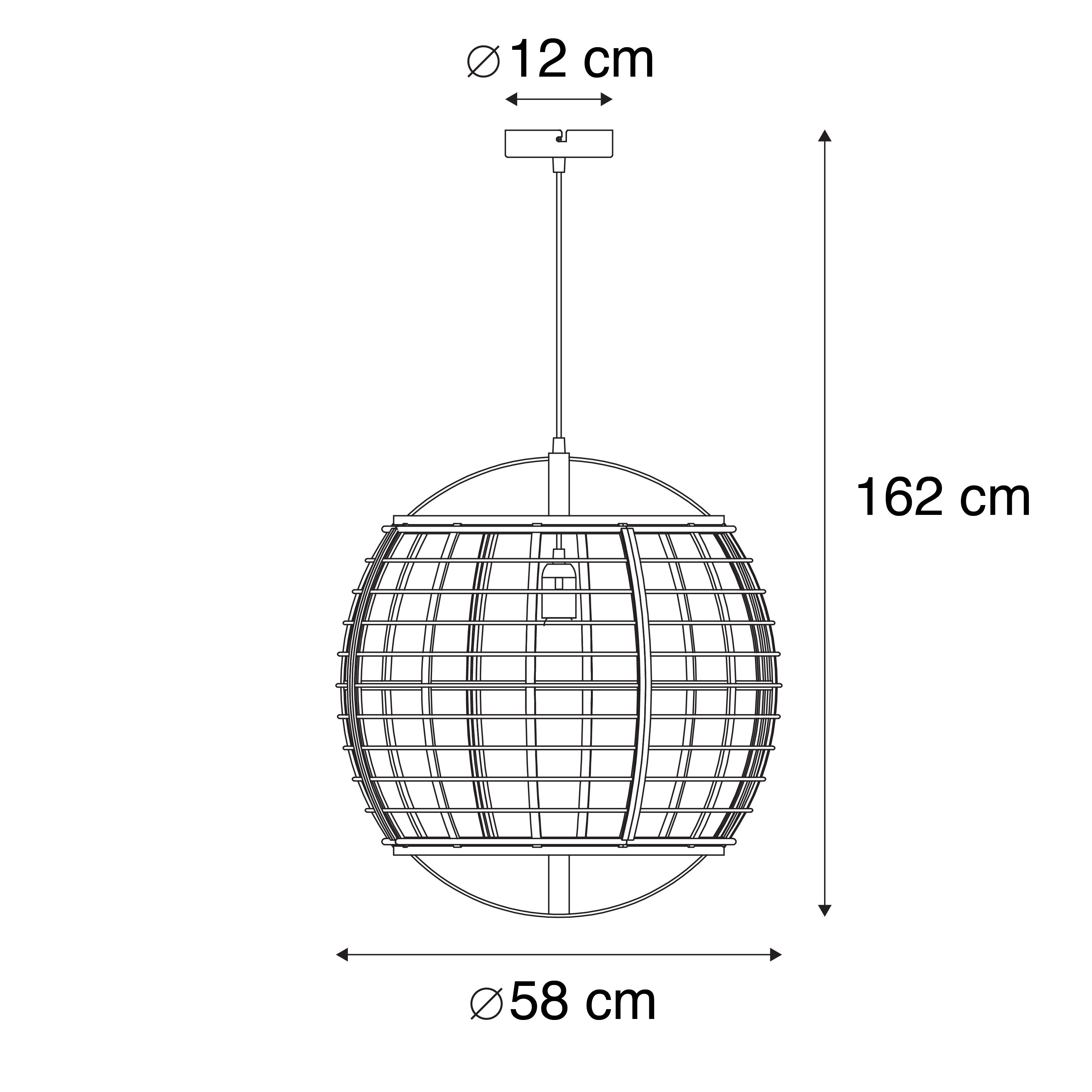 Oosterse hanglamp bruin 58 cm - Pascal