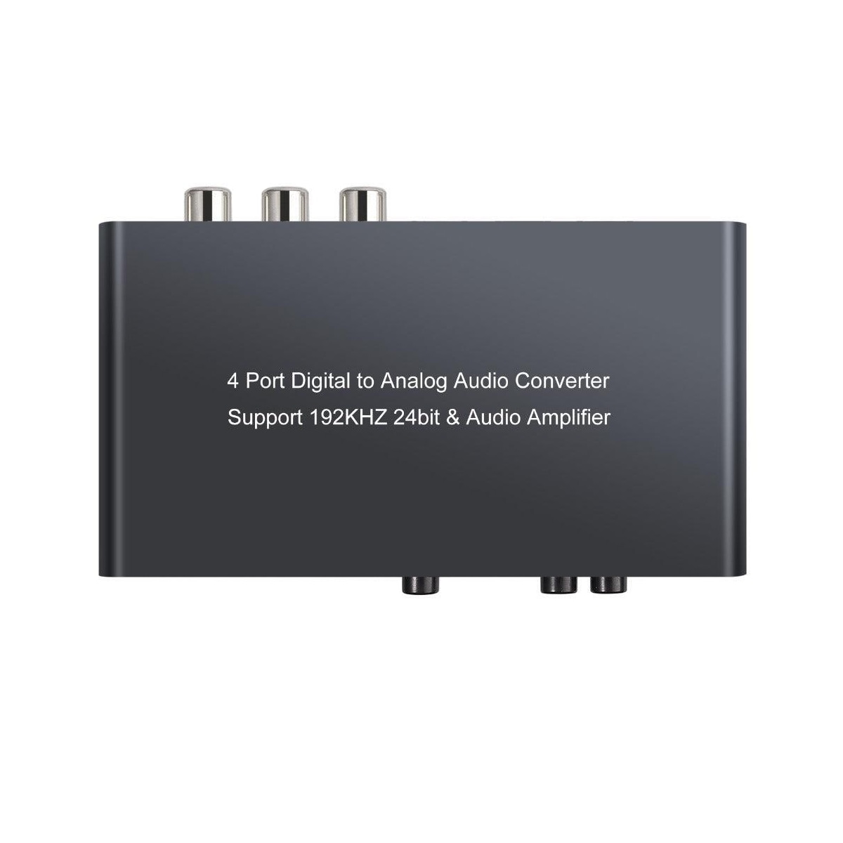 NÖRDIC digital til analog lydkonverter 3x optisk spdif og 1x koaksial toslink til analog l / r med fjernkontroll DAC D / A Converter-omformer