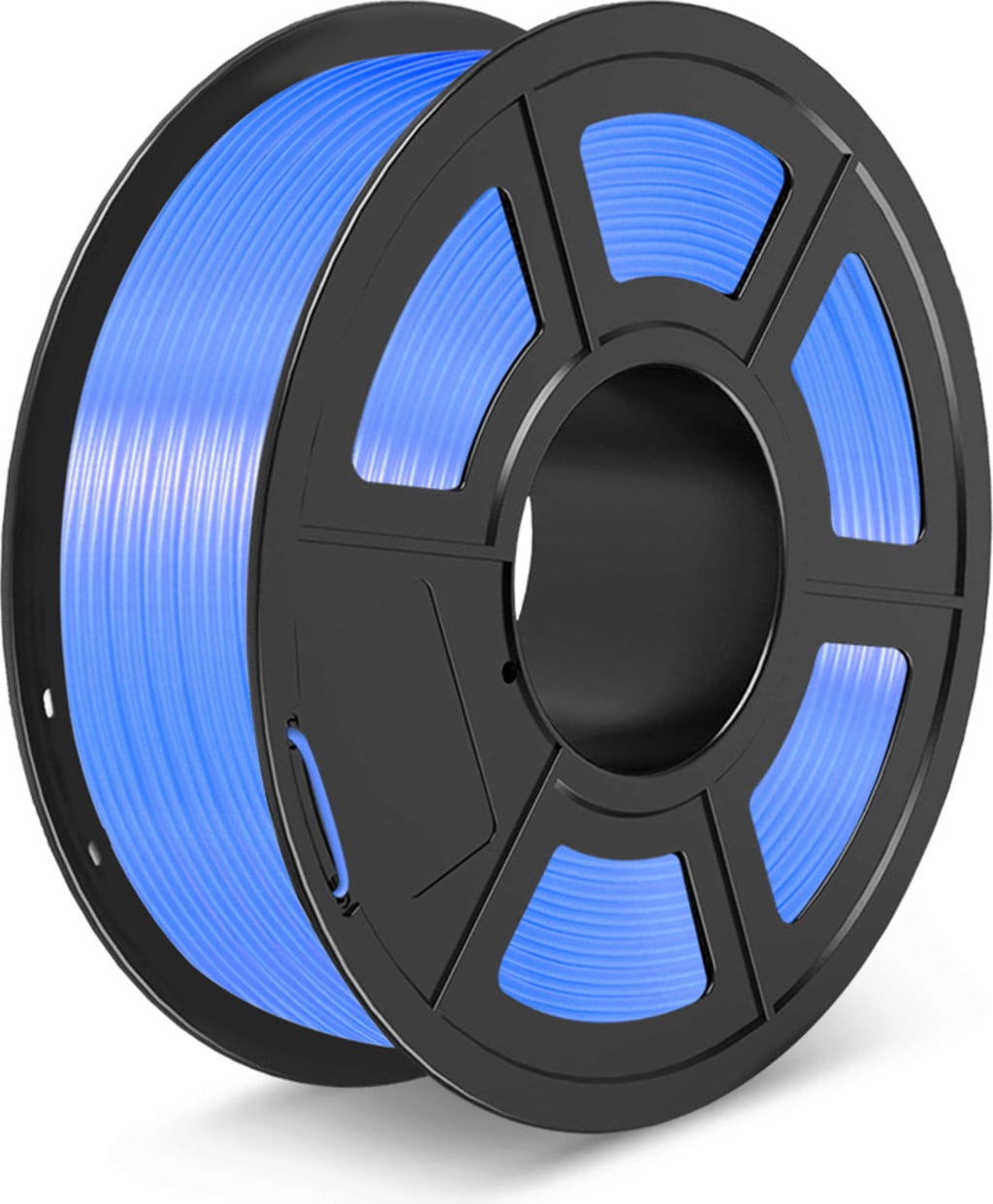 SUNLU  PLA+ Transparent Blue, 1,75 mm / 1000 g    Modifiziertes PLA Filament mit hoher Zähigkeit